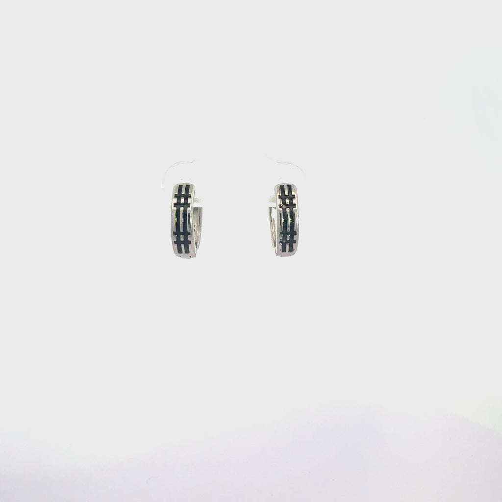 Black Enamel Baali Earring