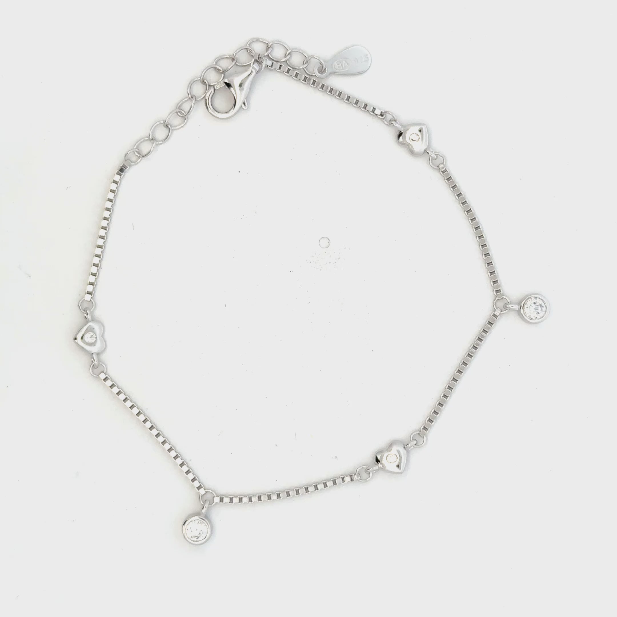 Heart Single Stone Bracelet