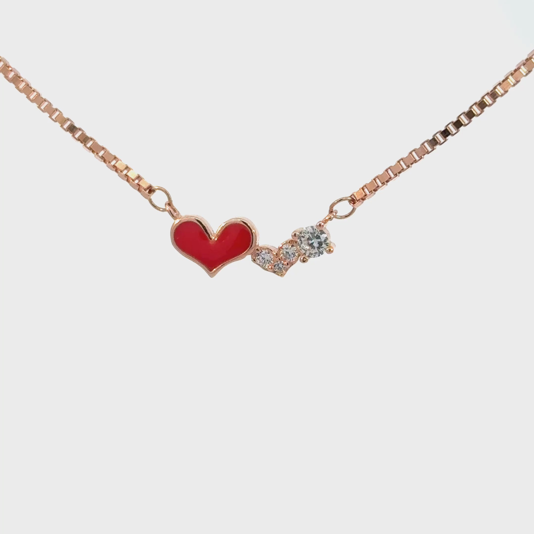 Rosegold Heart Chain With Pendant