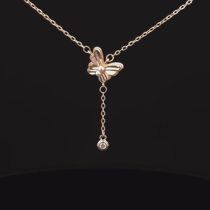 Butterfly Rosegold Chain With Pendant