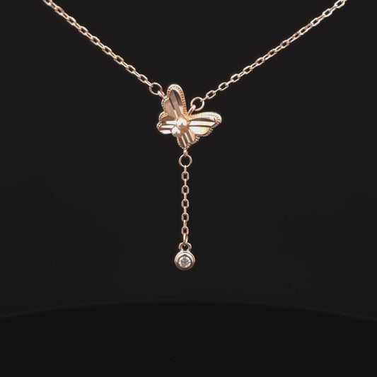 Butterfly Rosegold Chain With Pendant