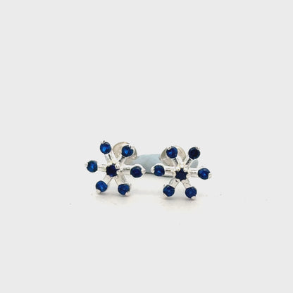 Multistone Blue Second Earrings