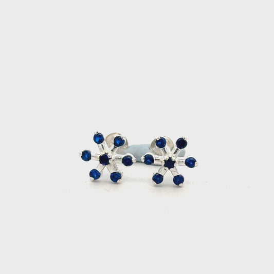 Multistone Blue Second Earrings