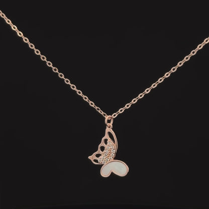 Butterfly Rosegold Chain With Pendant