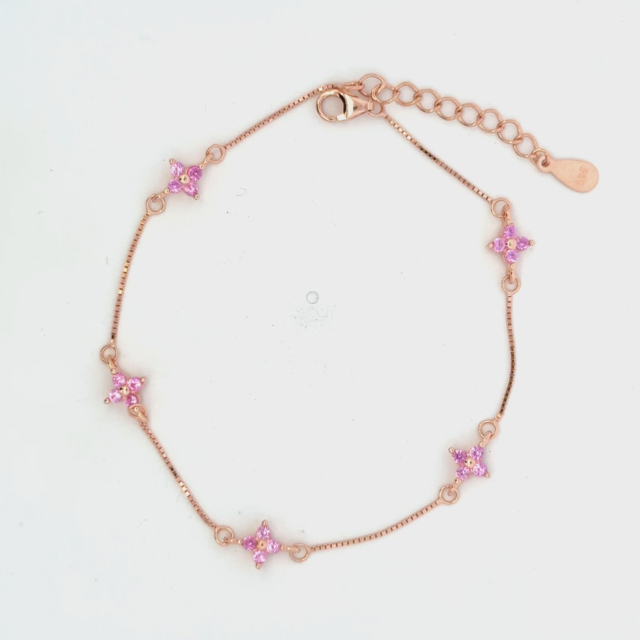 Pink Stone Rosegold Bracelet