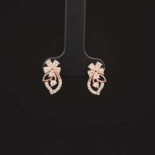 ROSEGOLD 7 STONE EARRING